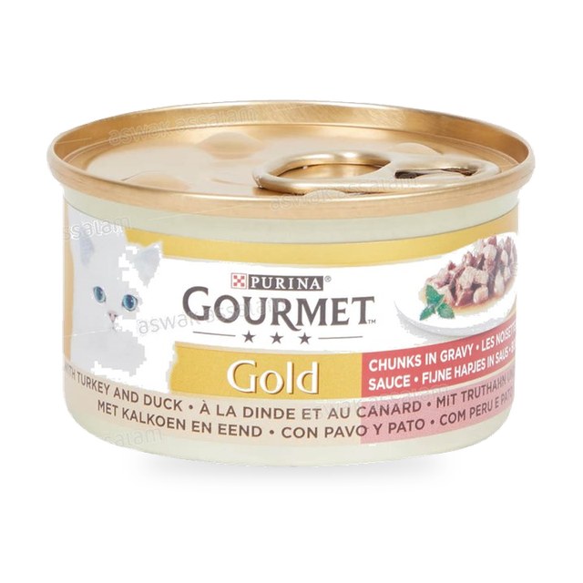BOUCHEES POUR CHAT A LA DINDE ET AU CANARD GOURMET GOLD 85G PURINA