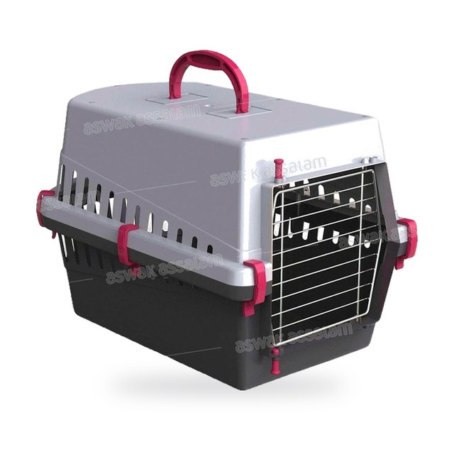 CAGE DE TRANSPORT AVEC PORTE EN METAL 50*33*32H CM