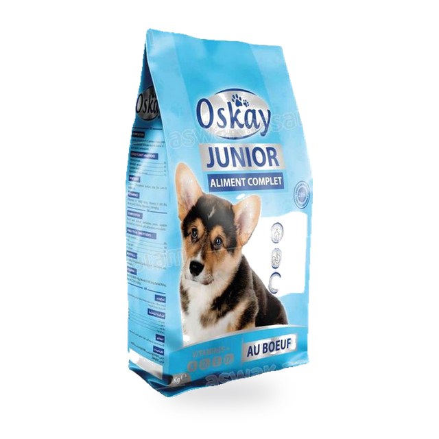 CROQUETTES AU BOEUF POUR CHIEN JUNIOR 1KG OSKAY