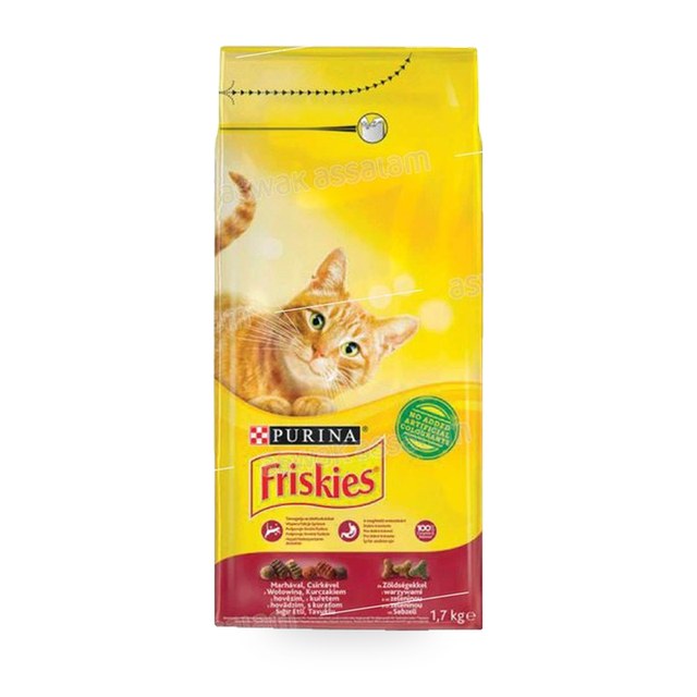 CROQUETTES BOEUF 1,7KG POUR CHAT ADULTE FRISKIES