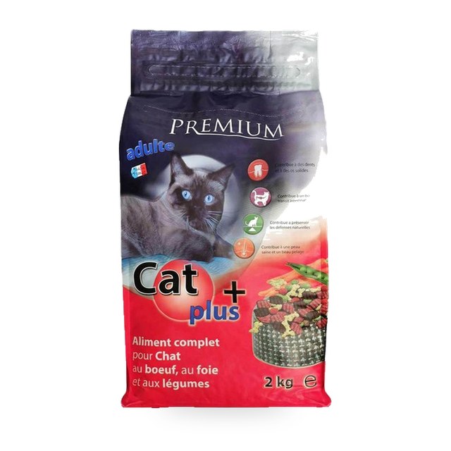 CROQUETTES BOEUF, FOIE & LEGUMES 2KG POUR CHAT CAT+