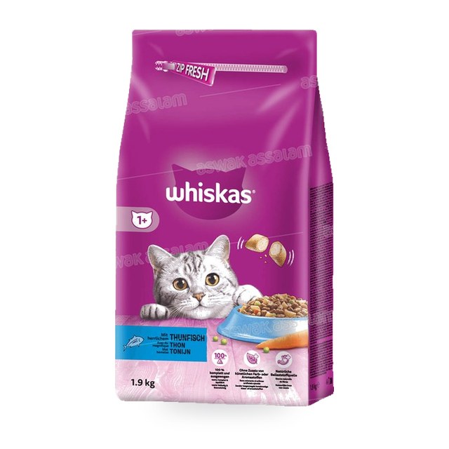 CROQUETTES POUR CHAT ADULTE AU THON 1,9KG WHISKAS