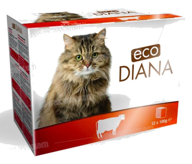 PATE DE BOEUF EN BARQUETTE POUR CHAT 12*100G PACK ECO DIANA