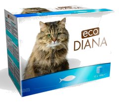 PATE DE POISSON EN BARQUETTE POUR CHAT 12*100G PACK ECO DIANA