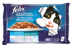 SELECTION POUR CHAT DE POISSONS EN GELEE FELIX 4*85G PURINA