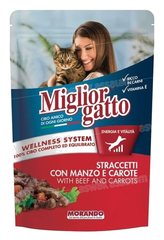 STRACCETTI POUR CHAT AU BOEUF ET CAROTTES 100G MIGLIOR GATTO MORANDO