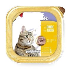 TERRINE PATE POUR CHAT ADULTE A LA DINDE 100G LES REPAS PLAISIR