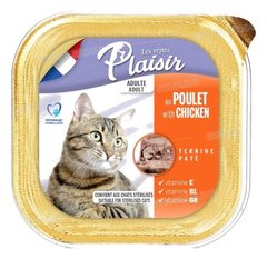TERRINE PATE POUR CHAT ADULTE AU POULET 100G LES REPAS PLAISIR