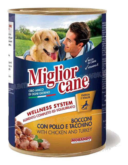 TERRINE POULET & DINDE 405G POUR CHIEN MORANDO
