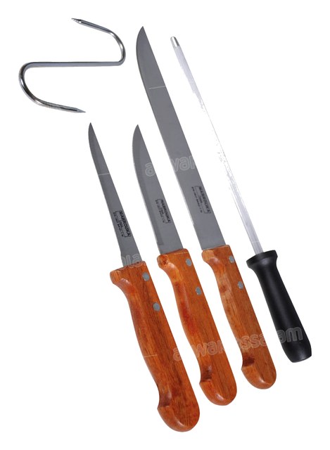 5 COUTEAUX EN INOX MABROUKA/LAMACOM
