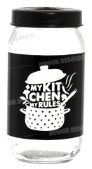 Bocal de Conservation en Verre Decore 1 L My Kitchen My Rules