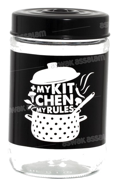 BOCAL DE CONSERVATION EN VERRE DECORE 660ML MY KITCHEN MY RULES