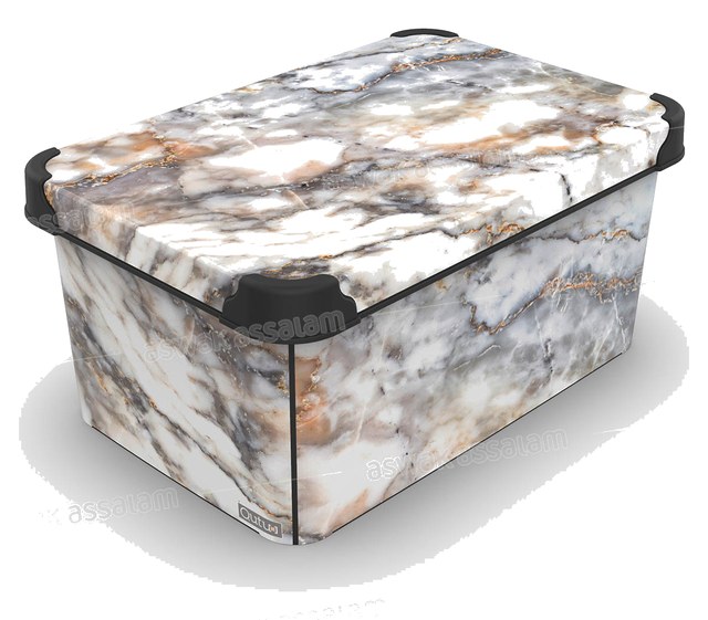 BOITE DE RANGEMENT 10L MOTIF MARBRE