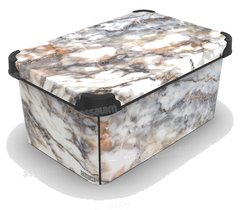 BOITE DE RANGEMENT 10L MOTIF MARBRE