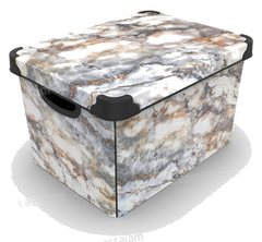Boite de Rangement 20 L Motif Marbre