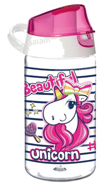 BOUTEILLE A EAU EN PLASTIQUE 520ML LICORNE