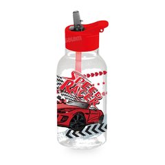 Bouteille a Eau en Plastique avec Paille 460 ml Speed Racer