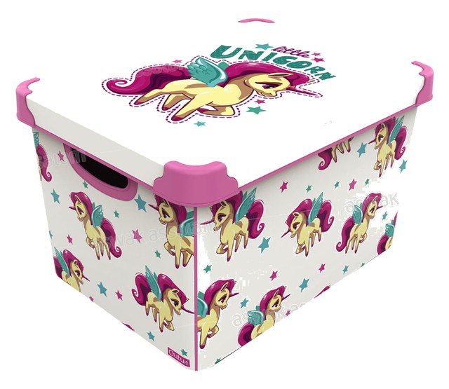 BOX DE RANGEMENT MOTIF LICORNE 20L