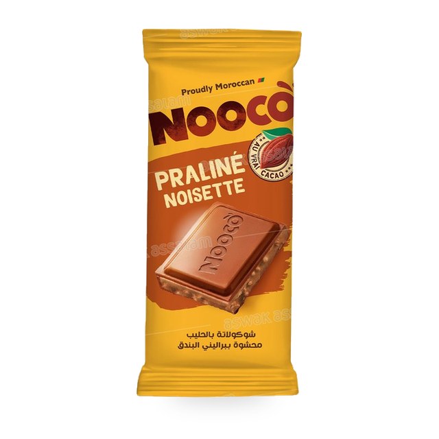 TABLETTE CHOCOLAT PRALINE NOISETTE 85G NOOCO