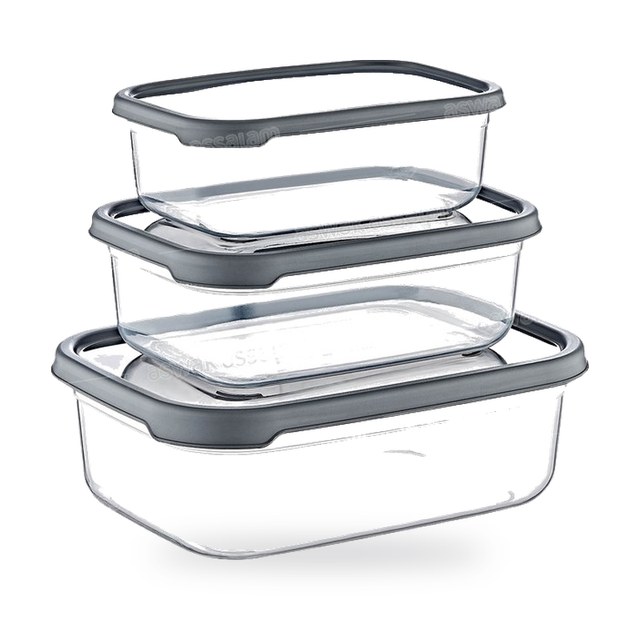ENSEMBLE DE 3 BOITES RECTANGULAIRES 350ML, 600ML, 1,2L