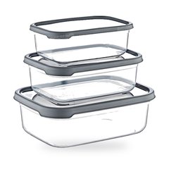 Ensemble de 3 Boites Rectangulaires 350 ml, 600 ml, 1,2 L