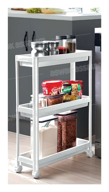 ETAGERE DE RANGEMENT BLANCHE 3 NIVEAUX 54*71*18CM
