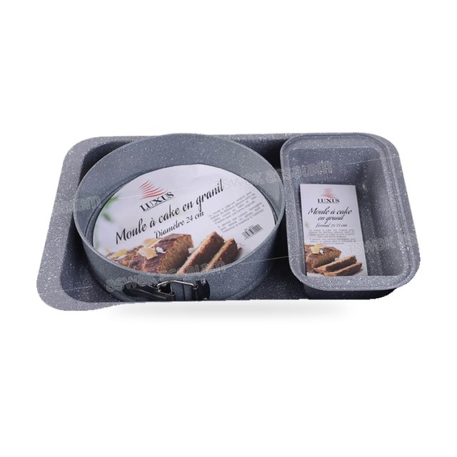 LOT DE 3 MOULES EN GRANITE LUXUS