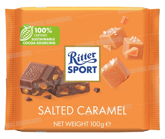 CHOCOLAT CARAMEL SALE 100G RITTER SPORT