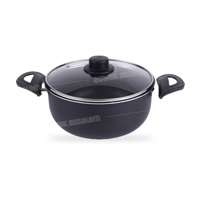 MARMITE BASSE REVETEMENT EN GRANITE 26CM