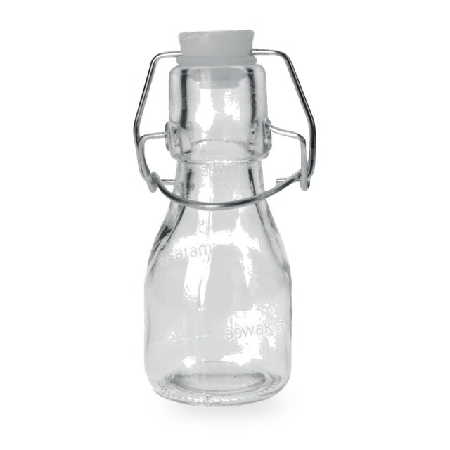 MINI BOUTEILLE EN VERRE AVEC BOUCHON CLIP 75ML