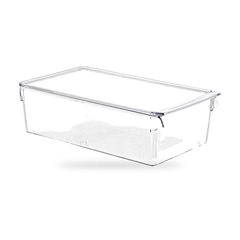 ORGANISATEUR TRANSPARENT AVEC COUVERCLE 36*20,5*10CM
