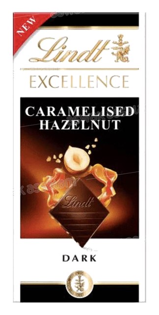 CHOCOLAT NOIR AUX NOISETTES CARAMELISEES 100G EXCELLENCE LINDT