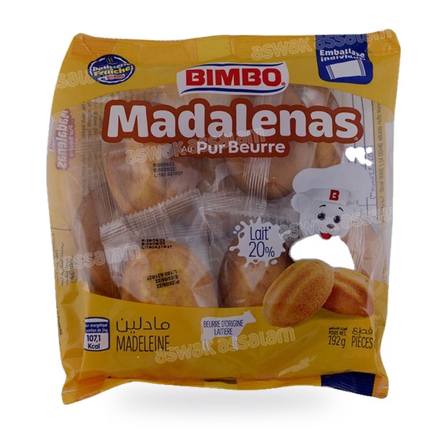 MADELEINES PURE BEURRE 192G BIMBO