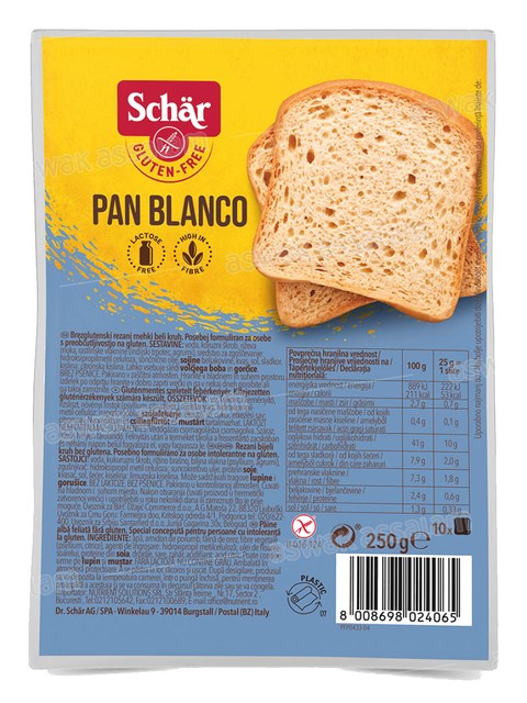 PAIN BLANC SANS GLUTEN 250G SCHAR