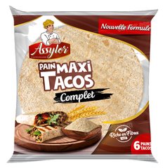 PAIN TACOS MAXI COMPLET 6 UNITES ASSYLOR