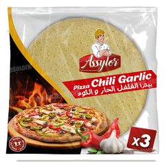 PATE A PIZZA A L’AIL ET CHILI 3 UNITES 390G ASSYLOR