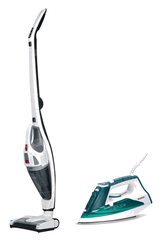 ASPIRATEUR BALAI PIED FLEXIBLE 18,5V HV7173 + FER A REPASSER 2400W CERAMIQUE BA3261 SEVERIN