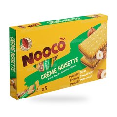 BISCUIT FOURRE CREME NOISETTE PACK 5*34G NOOCO