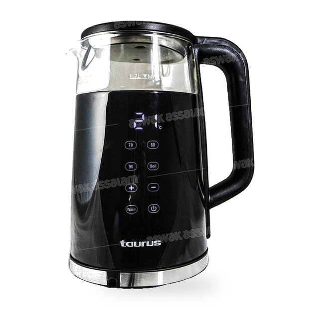 BOUILLOIRE EN VERRE 1,7L 2000W NOIR EOS GLASS DIGITAL TAURUS