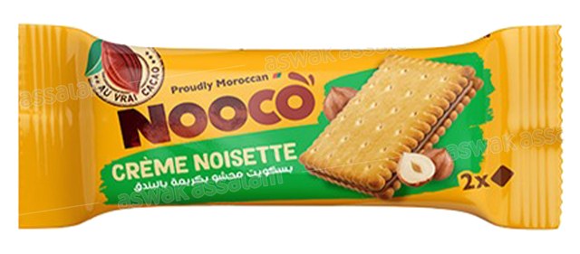 BISCUIT SANDWICH FOURRE CREME NOISETTE 34G NOOCO