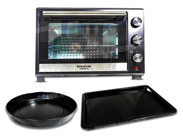 FOUR VENTILE HARMONY 45L 1800W DOUBLE VITRAGE AVEC 2 PLATEAUX TAURUS