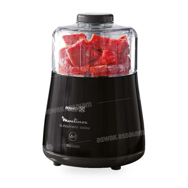MOULINETTE 1000W 4 EN 1 POWELIX NOIR DPA14825 MOULINEX