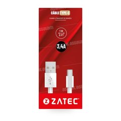 CABLE TYPE C USB 1M BLANC Z-26 1M/ C Z-29 ZATEC