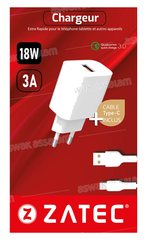CHARGEUR + CABLE TYPE-C USB Z-46 ZATEC