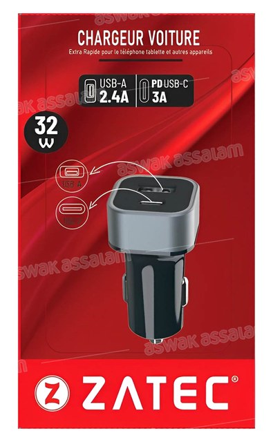 CHARGEUR AUTO PD 32W M-C27 ZATEC