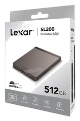 DISQUE DUR EXTERNE 512G SSD LSL200X512G-RNNNG LEXAR