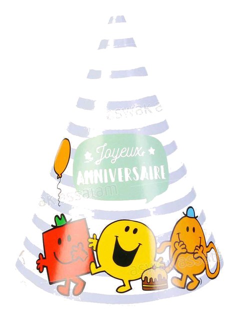 CHAPEAU ANNIVERSAIRE 6 UNITES POUR GARCON COLLECTION MONSIEUR MADAME