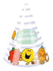 CHAPEAU ANNIVERSAIRE 6 UNITES POUR GARCON COLLECTION MONSIEUR MADAME