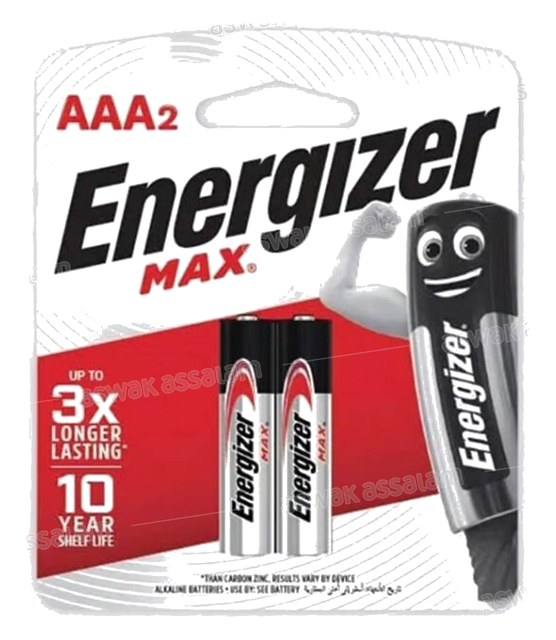 2 PILES ALCALINES MAX AAA2 ENERGIZER