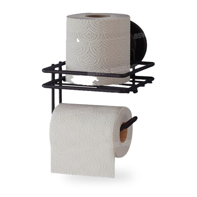 PORTE-PAPIER HYGIENIQUE EN METAL NOIR